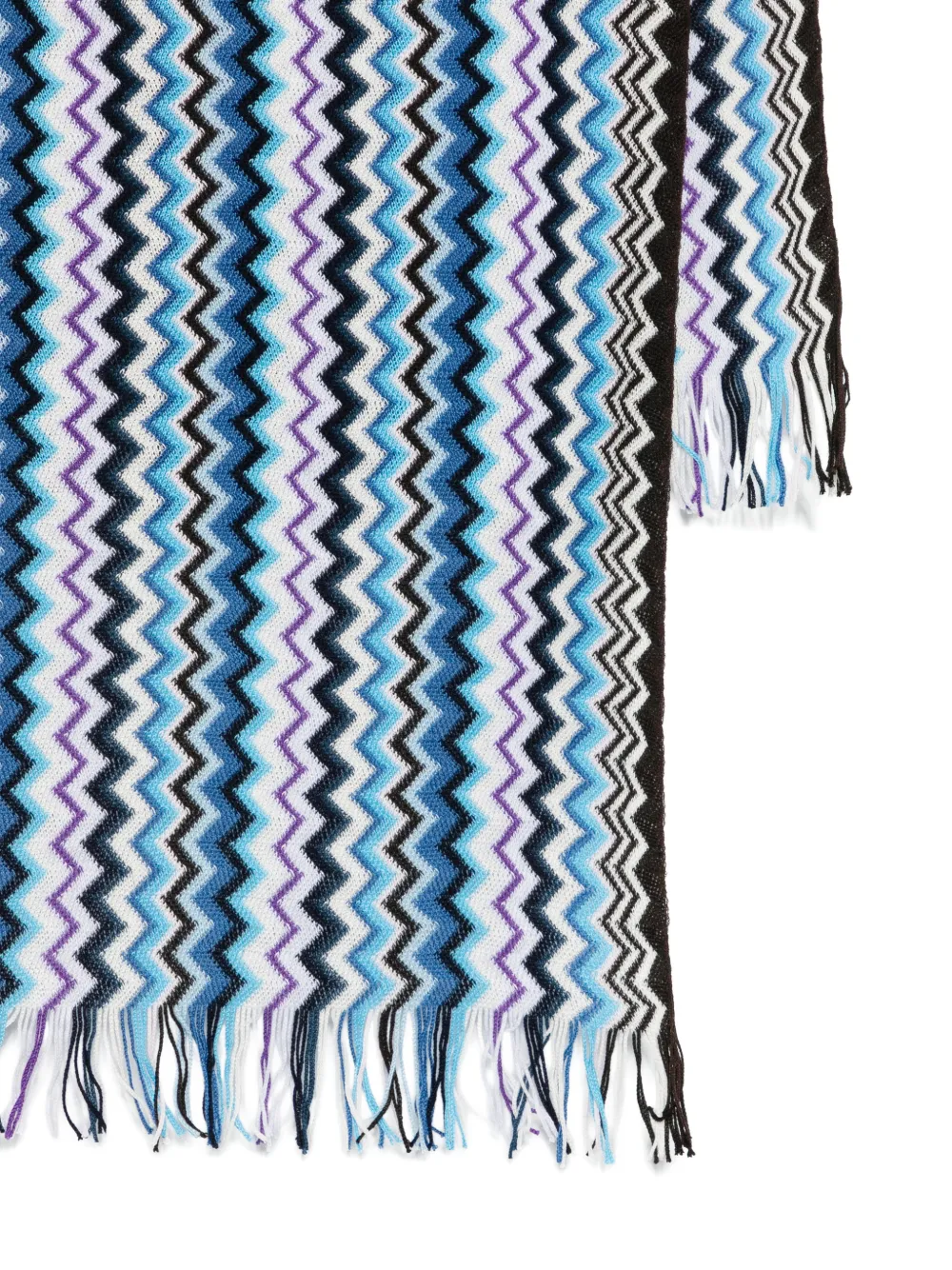  Missoni Zigzag-pattern Scarf - Blue 