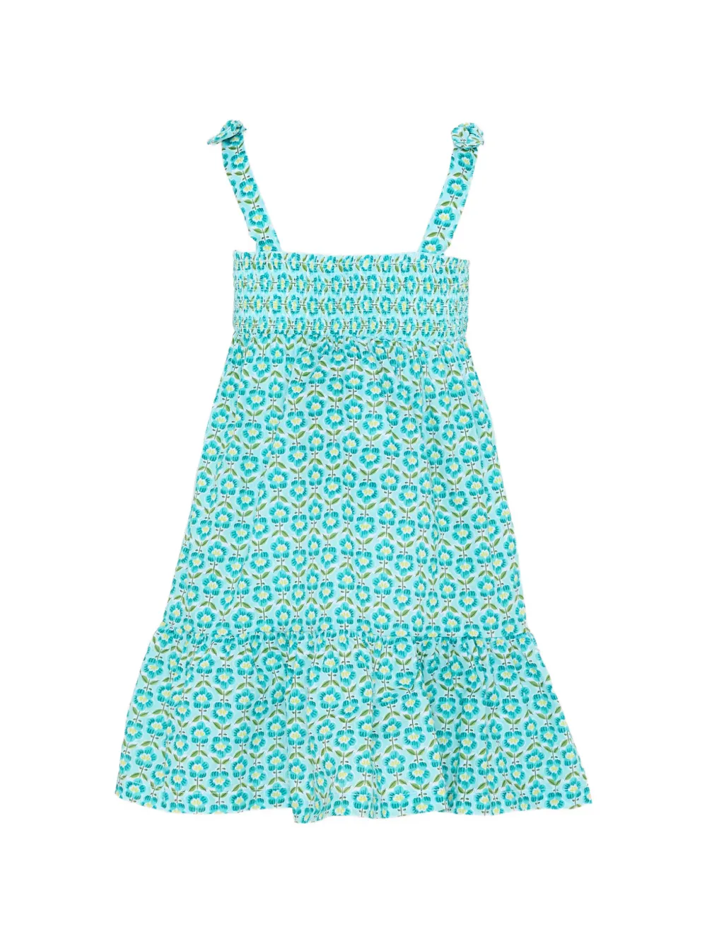 Mayoral Gesmockte jurk met bloemen Blauw