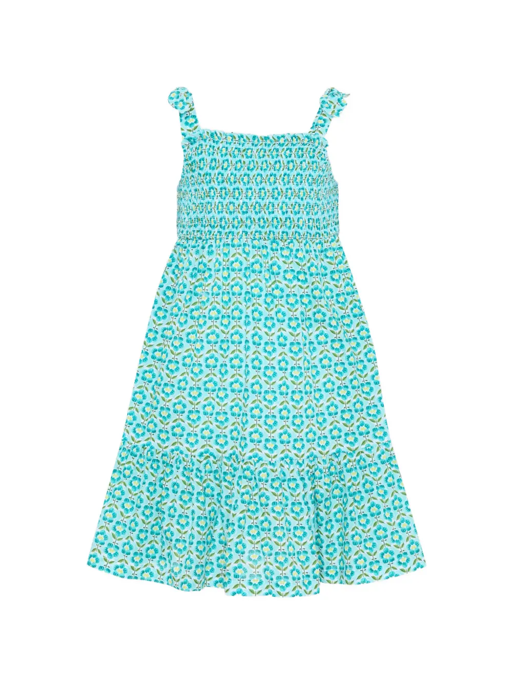 Mayoral Gesmockte jurk met bloemen Blauw