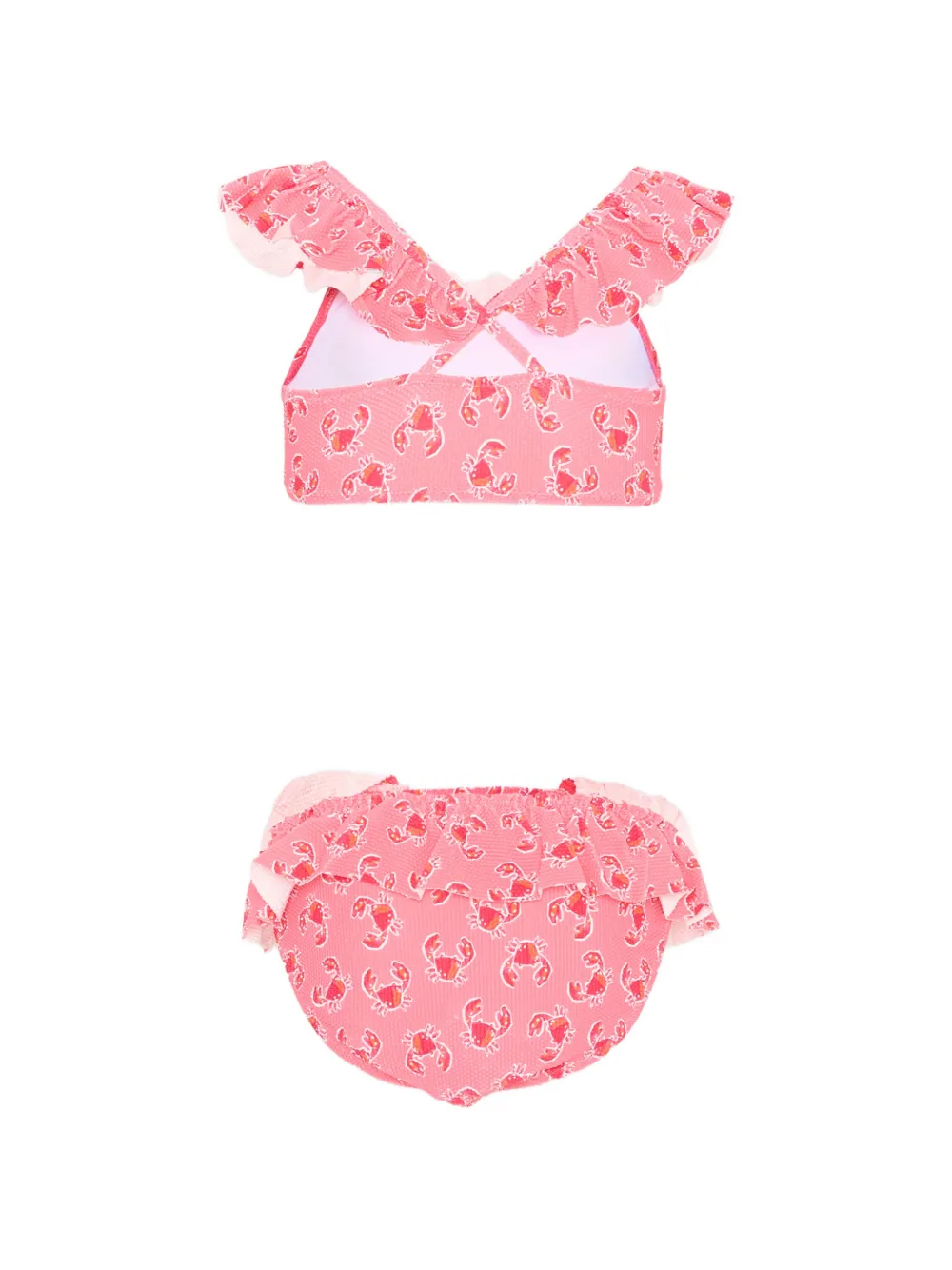  Mayoral Ruffled Crab Print Bikini - Pink 