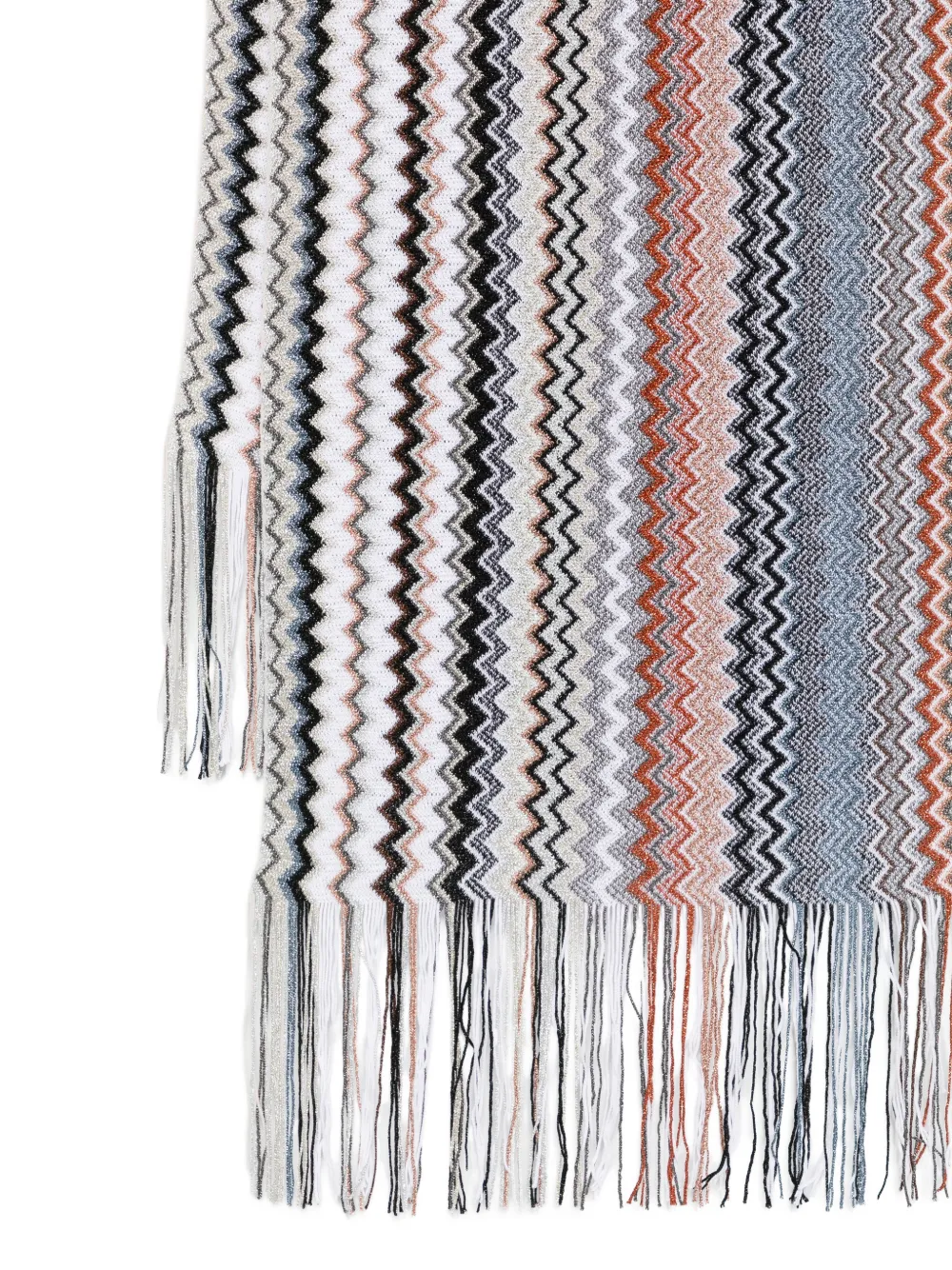  Missoni Zig-zag Fringed Scarf - White 