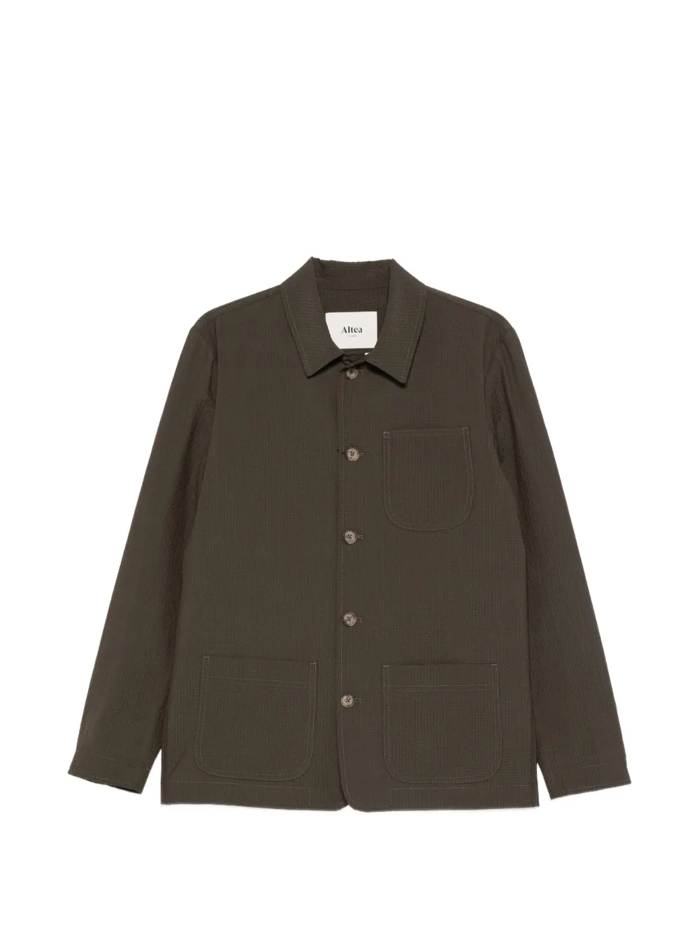 Altea Constantin seersucker shirt jacket - Grün