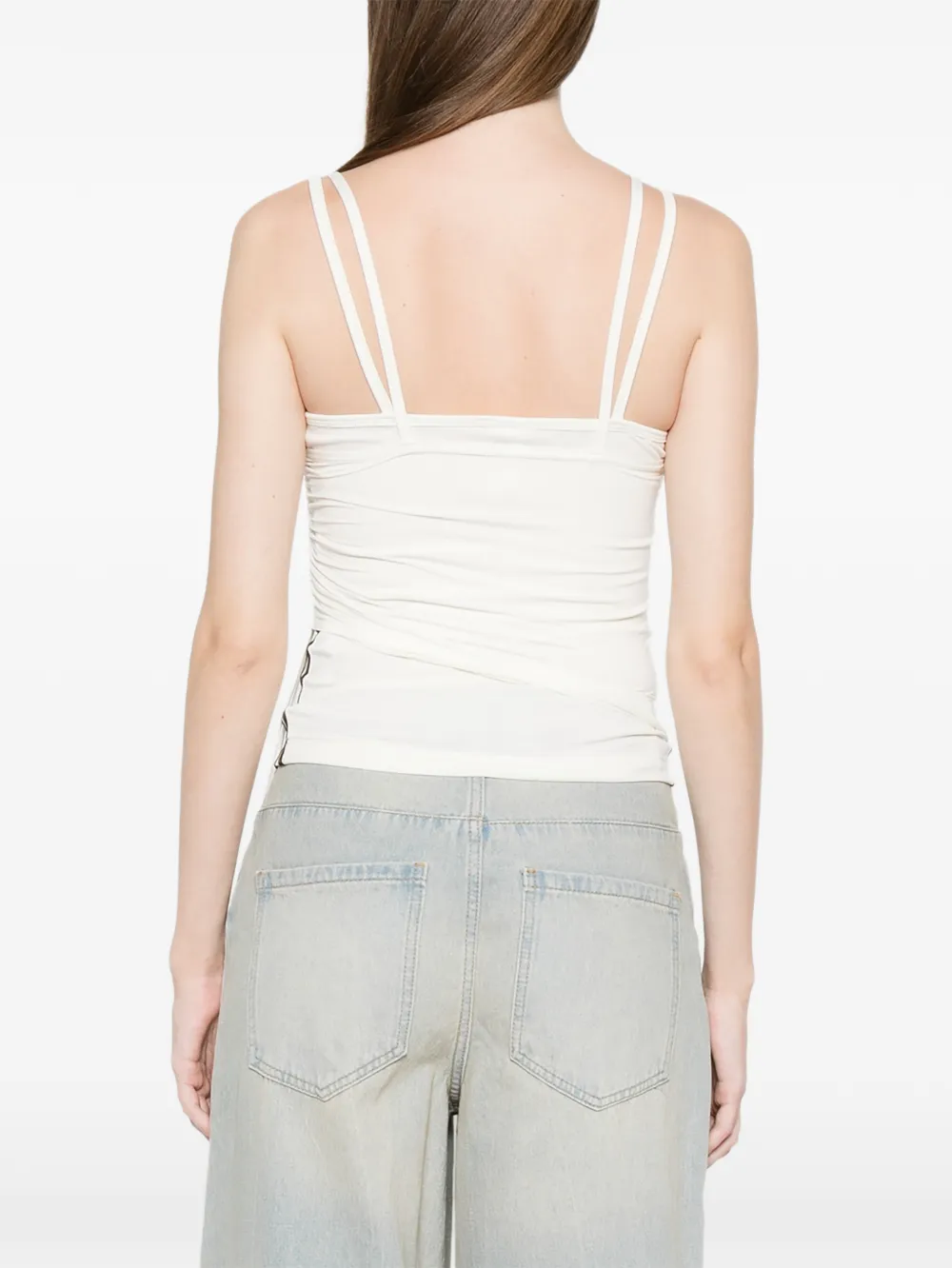 Adidas Double Strap Logo Tank Top | White | FARFETCH IL