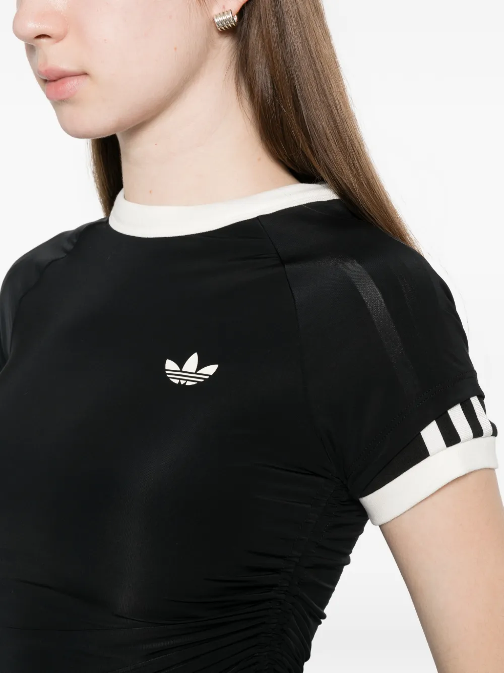 adidas T-shirt met drie strepen Zwart