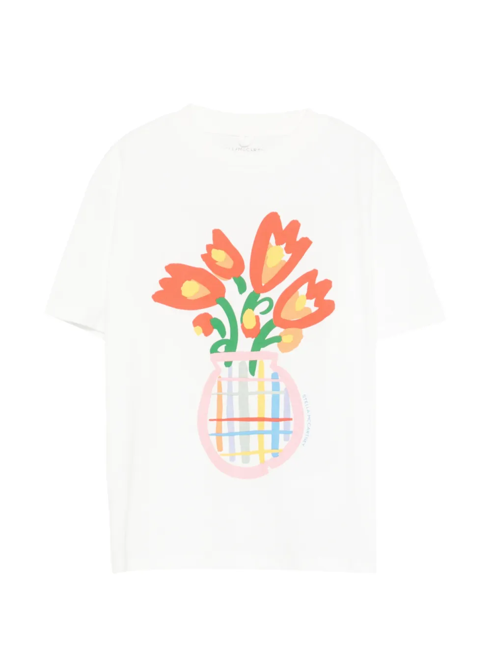 Stella McCartney Kids floral-print T-shirt - Bianco
