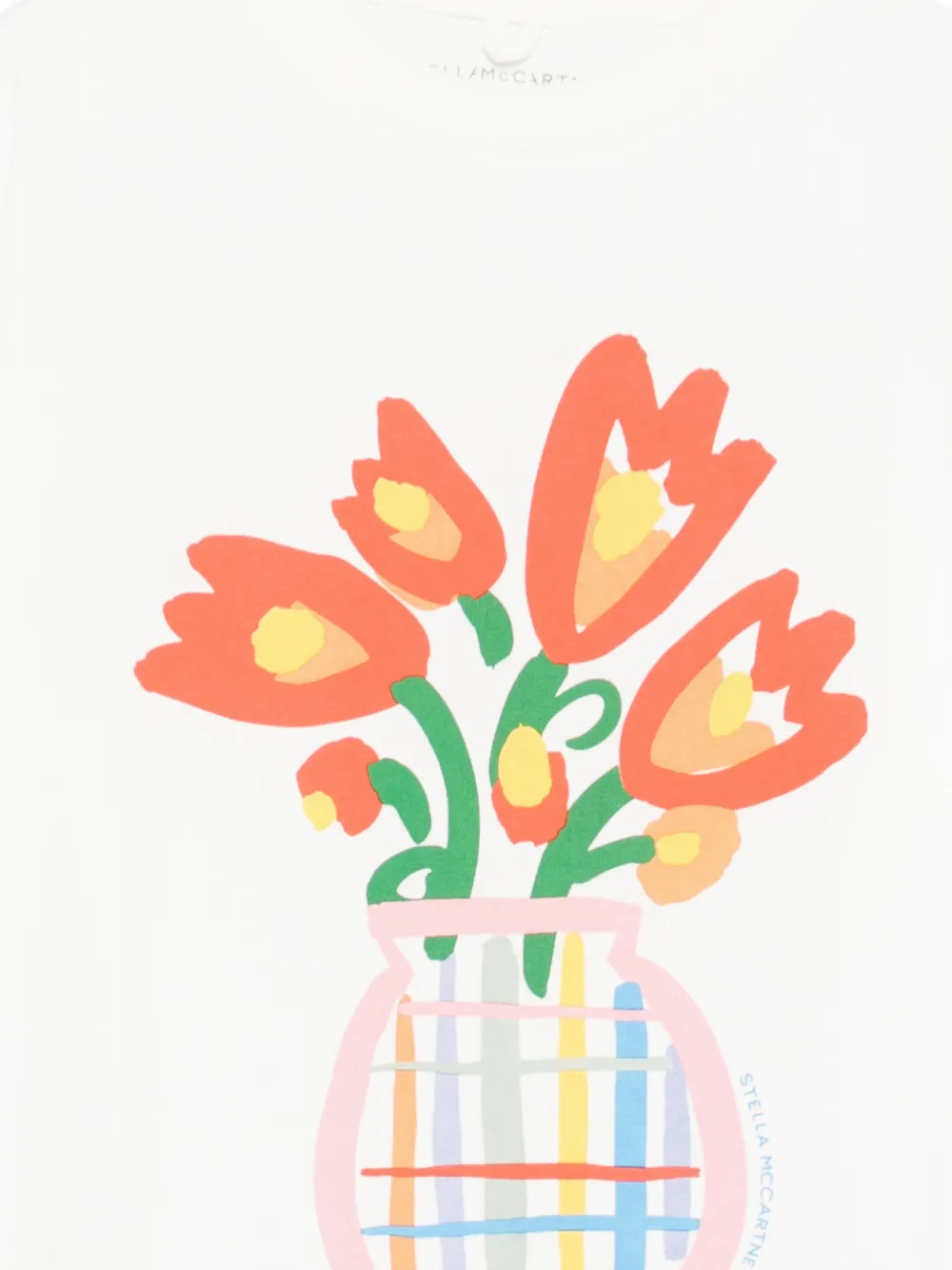 Stella McCartney Kids T-shirt met bloemenprint Wit
