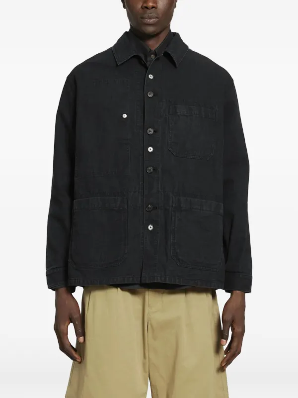 Comme Des Garçons Homme パッチポケット オーバーシャツ | ブラック