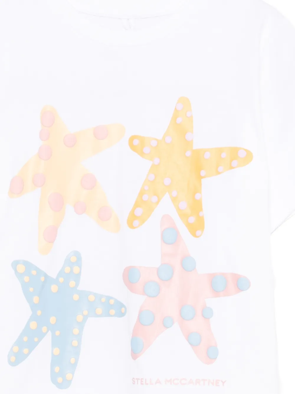 Stella McCartney Kids T-shirt met zeesterprint Wit