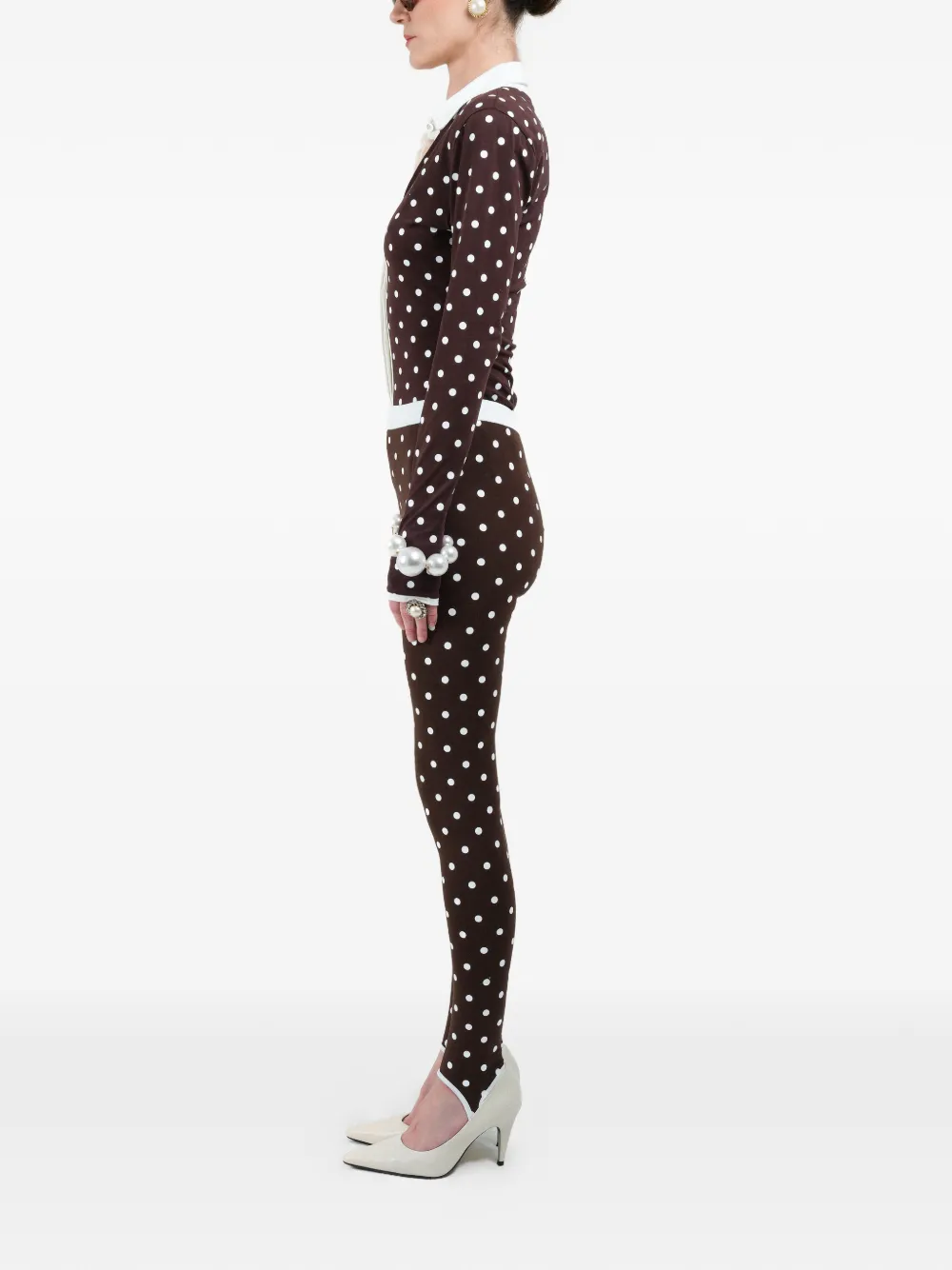 Rowen Rose Legging met stippen Bruin
