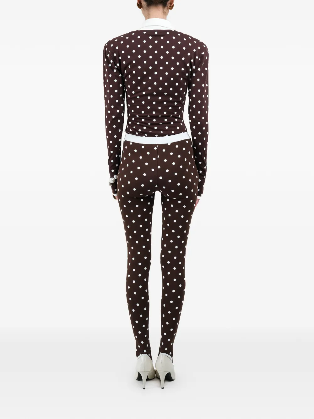 Rowen Rose Legging met stippen Bruin