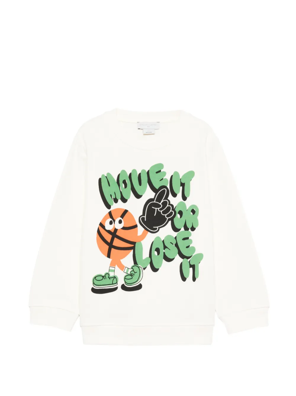 Stella McCartney Kids printed crew neck top - Toni neutri