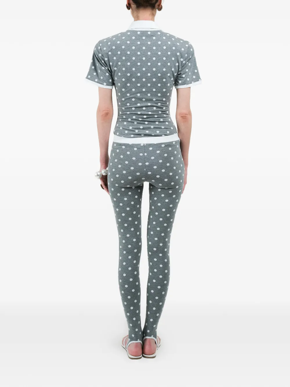 Rowen Rose Legging met stippen Grijs