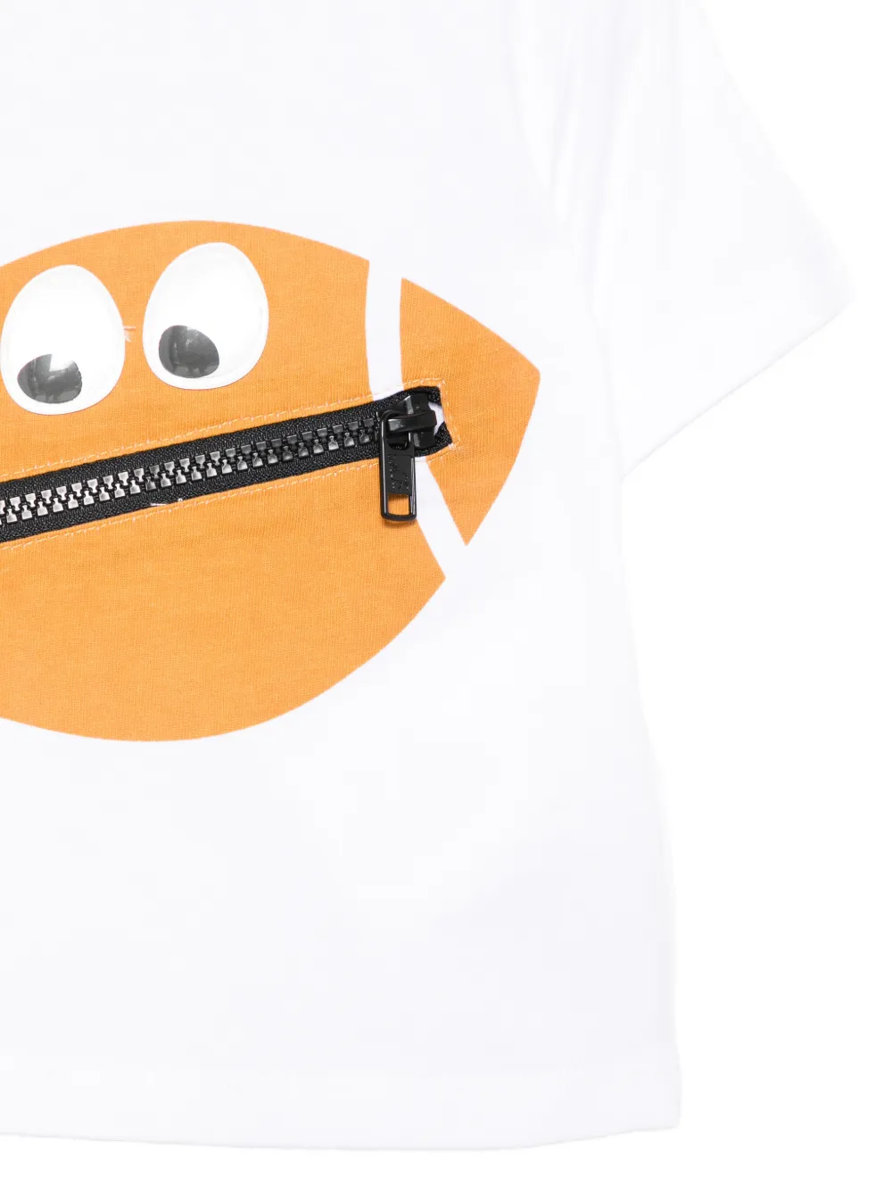 Stella McCartney Kids T-shirt met rits en patroon Wit