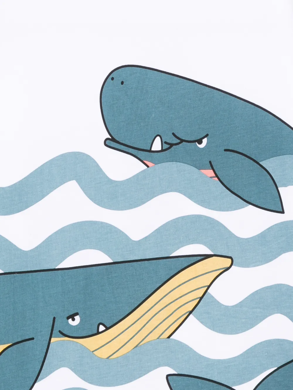Stella McCartney Kids T-shirt met walvis-print Wit