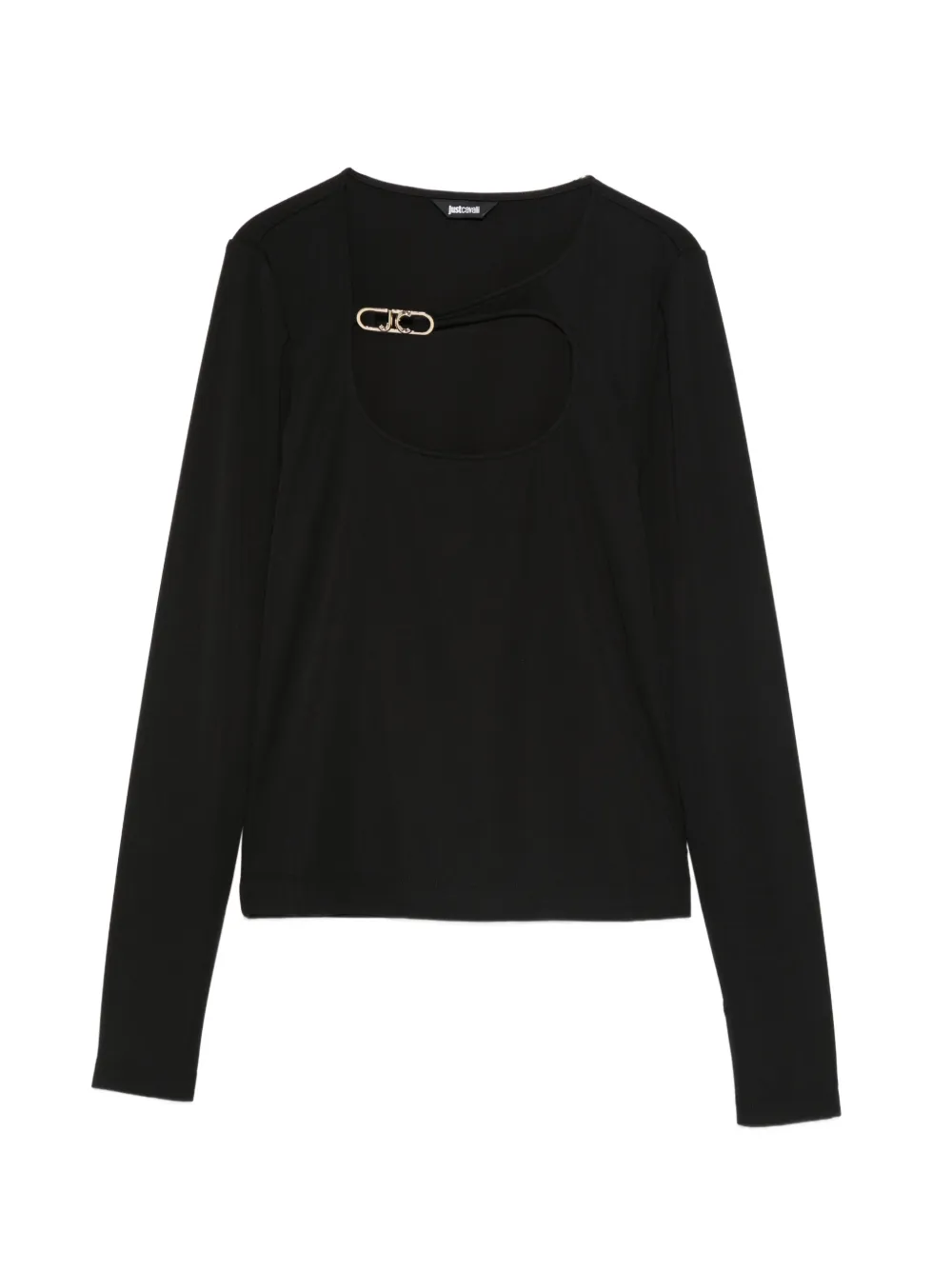 Just Cavalli cut-out detail top - Schwarz