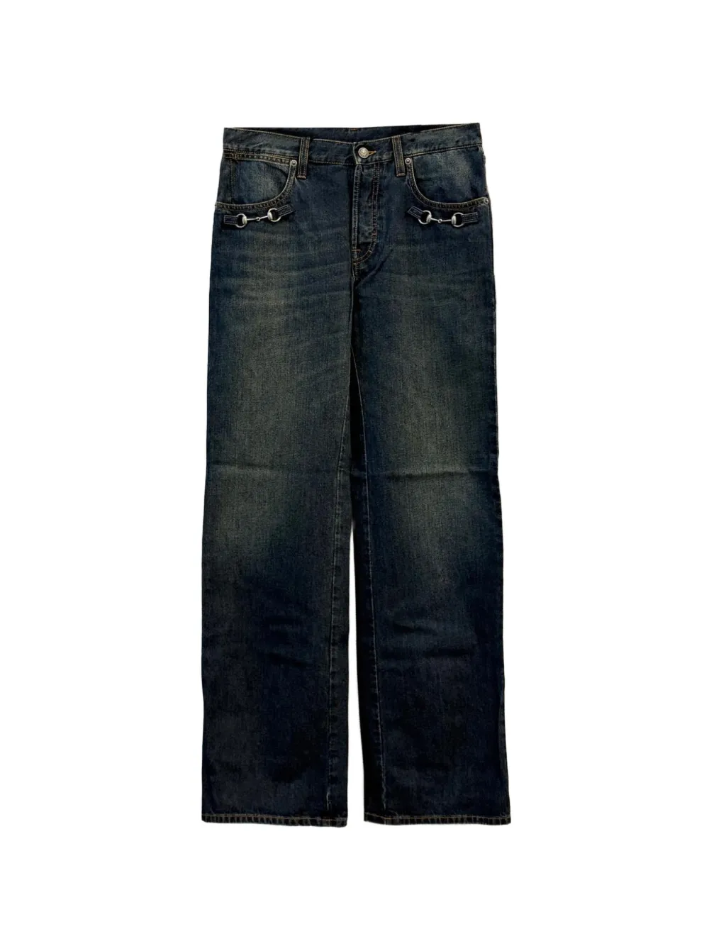 Gucci Jeans mit Horsebit-Detail - Blau