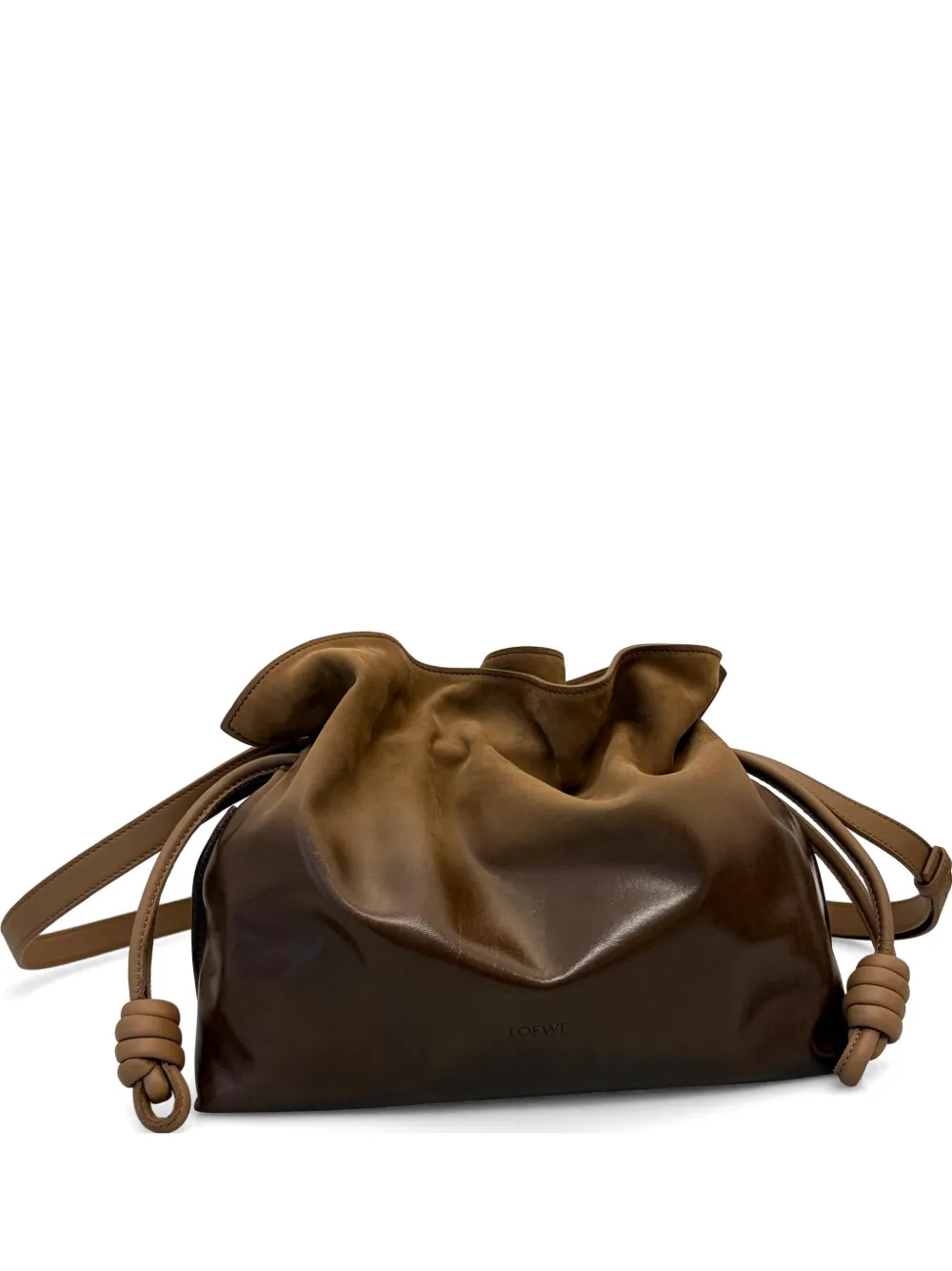 LOEWE Clutch Flamenco media - Marrone