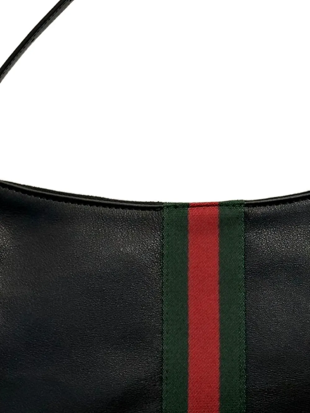 Gucci Kleine Lunetta crossbodytas met Web-streep Zwart