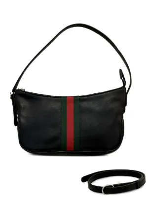 Gucci スエード ショルダーバッグ | ブラック | FARFETCH JP
