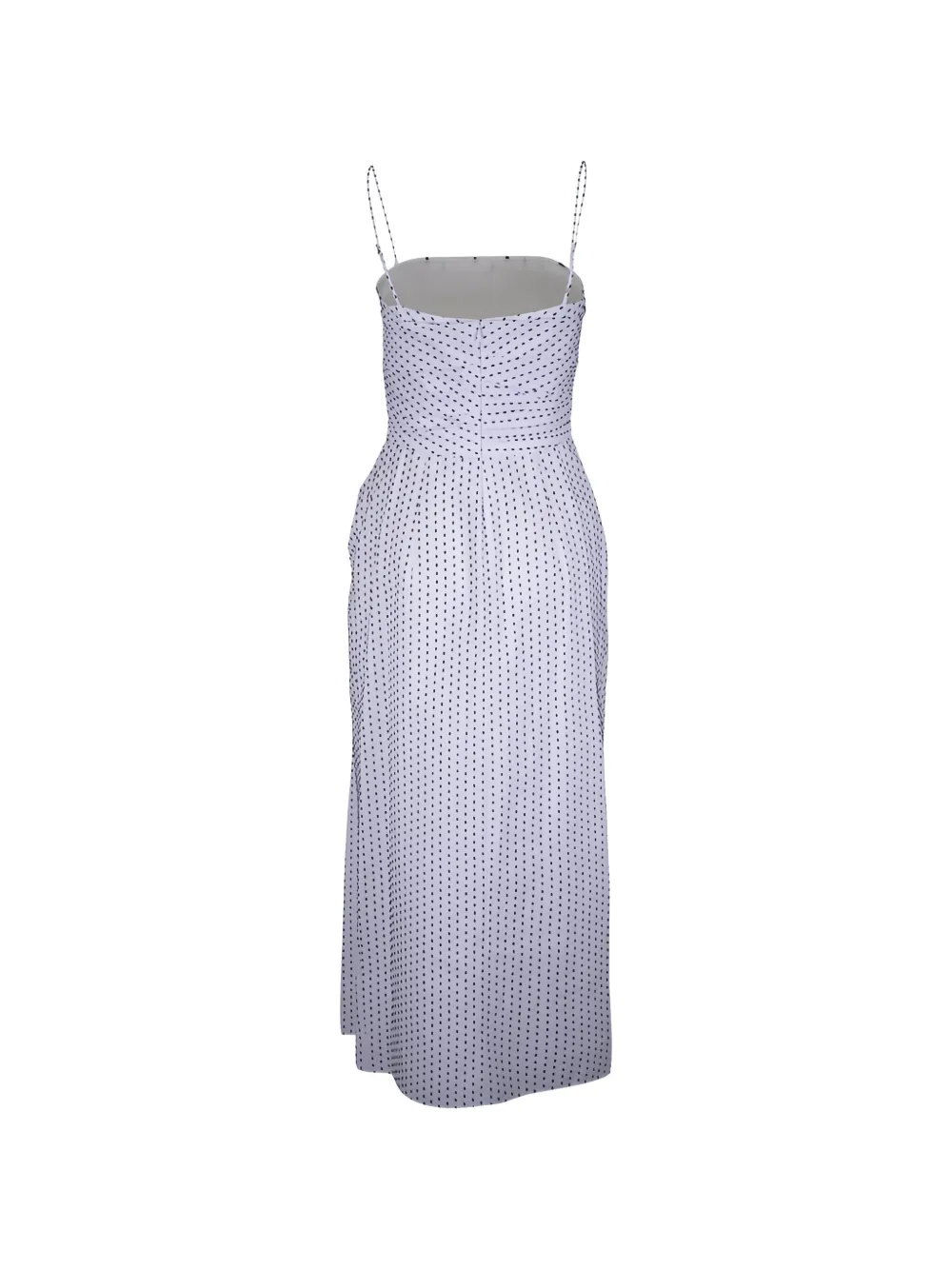  Adam Lippes Cari Spaghetti-strap Draped Dress - White 