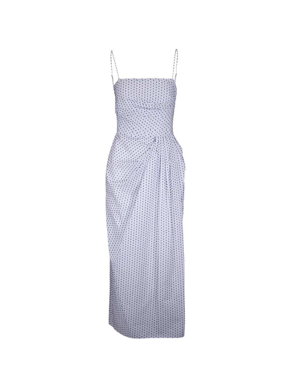 Adam Lippes Cari spaghetti-strap draped dress - Bianco