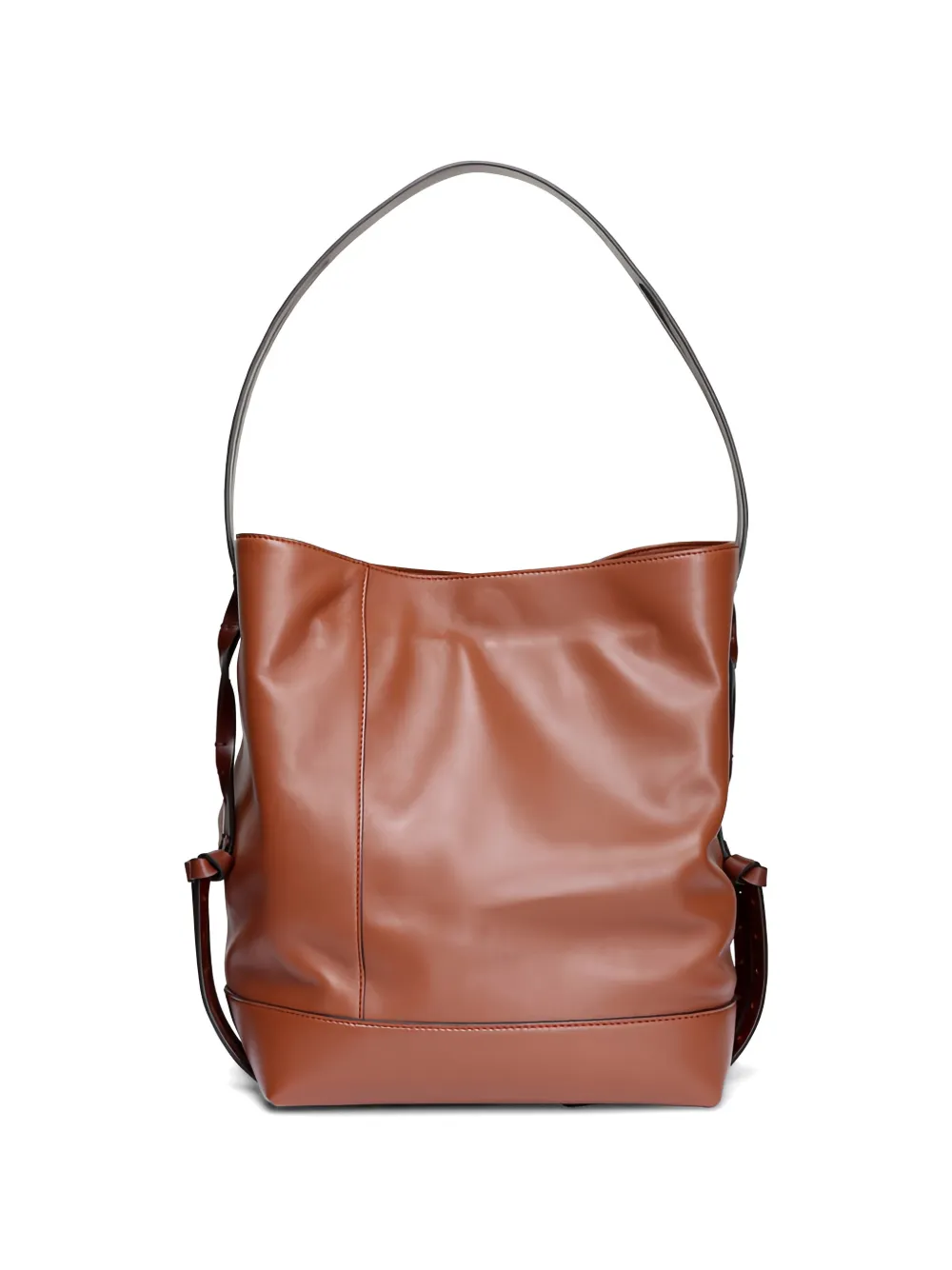 Marni Kleine Pod 2.0 leren bucket-tas Bruin