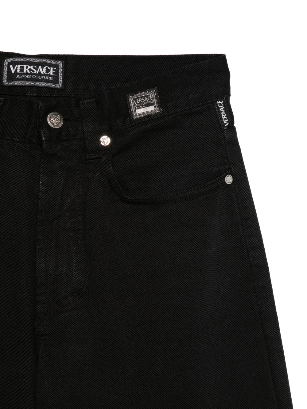 Versace Pre-Owned 1990s broek met logopatch Zwart