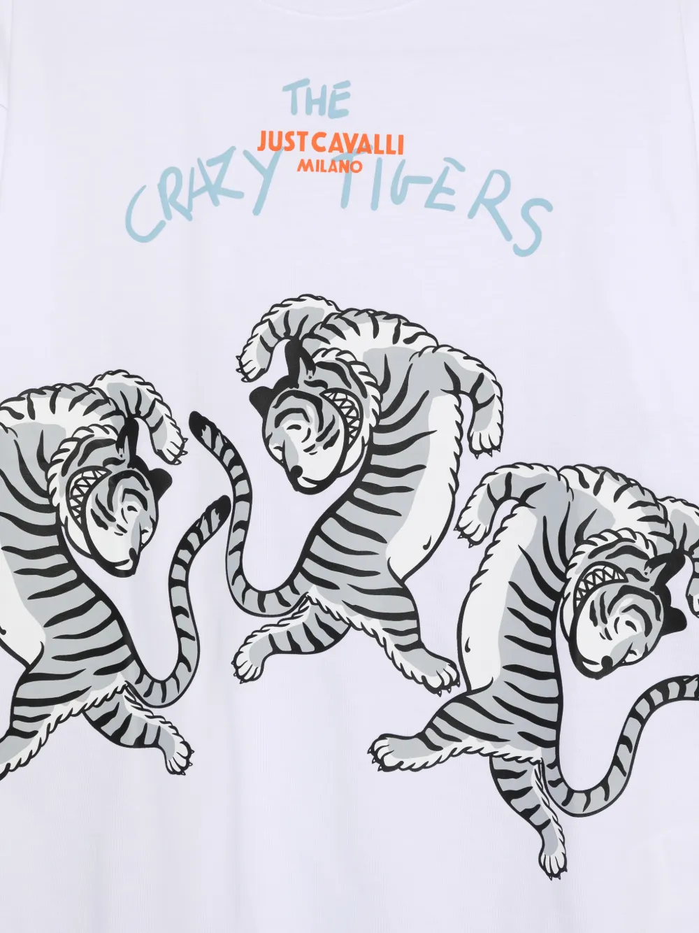 Just Cavalli T-shirt met grafische print Wit