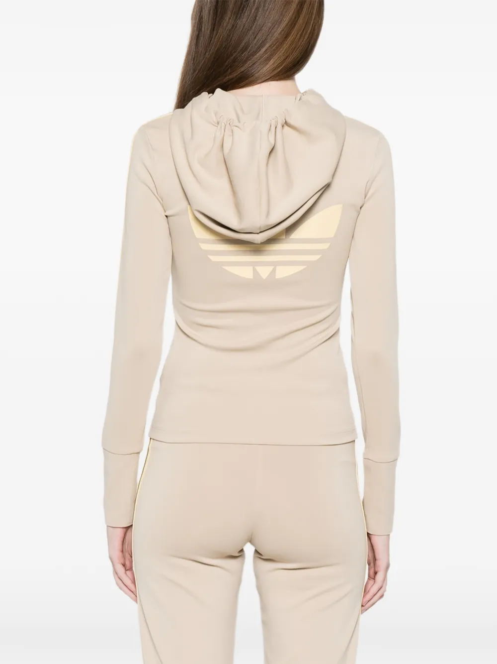 adidas Gestreepte hoodie Beige