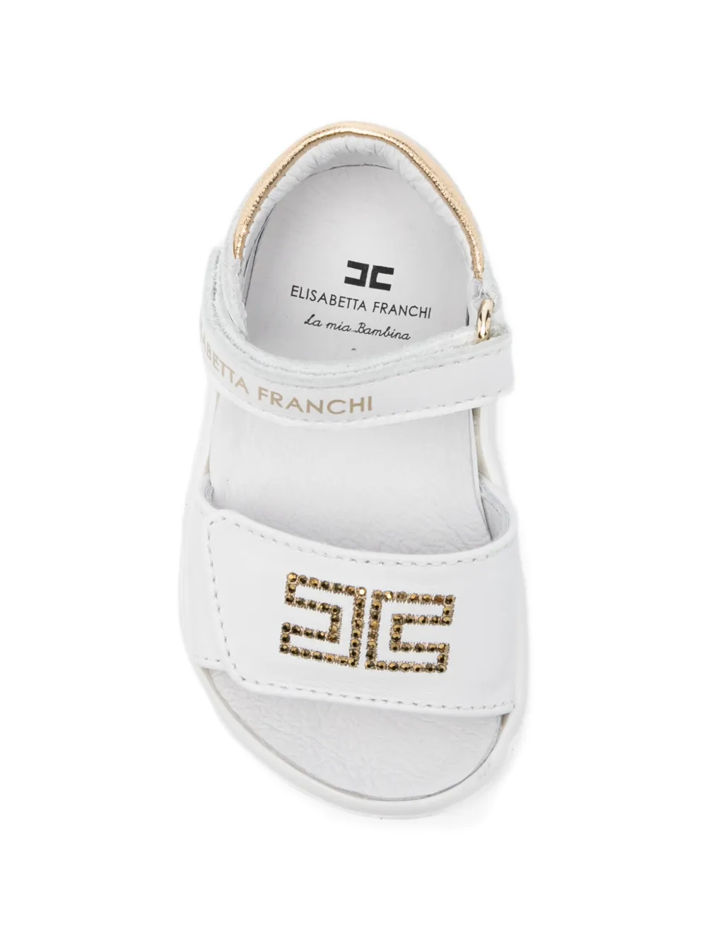 Elisabetta Franchi La Mia Bambina Sneakers met logoband Wit