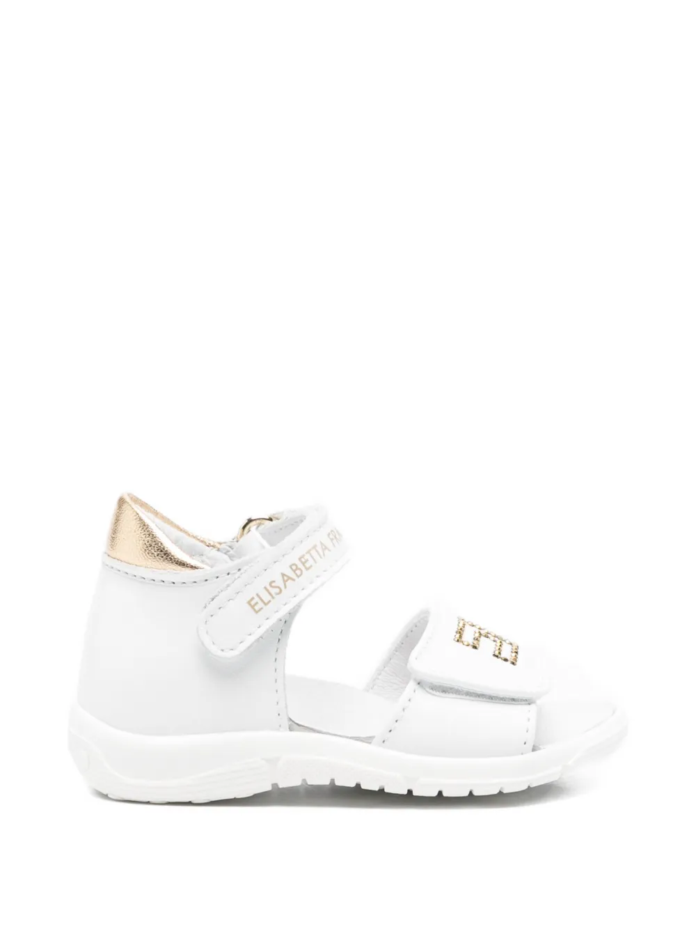 Elisabetta Franchi La Mia Bambina logo strap sneakers - Bianco