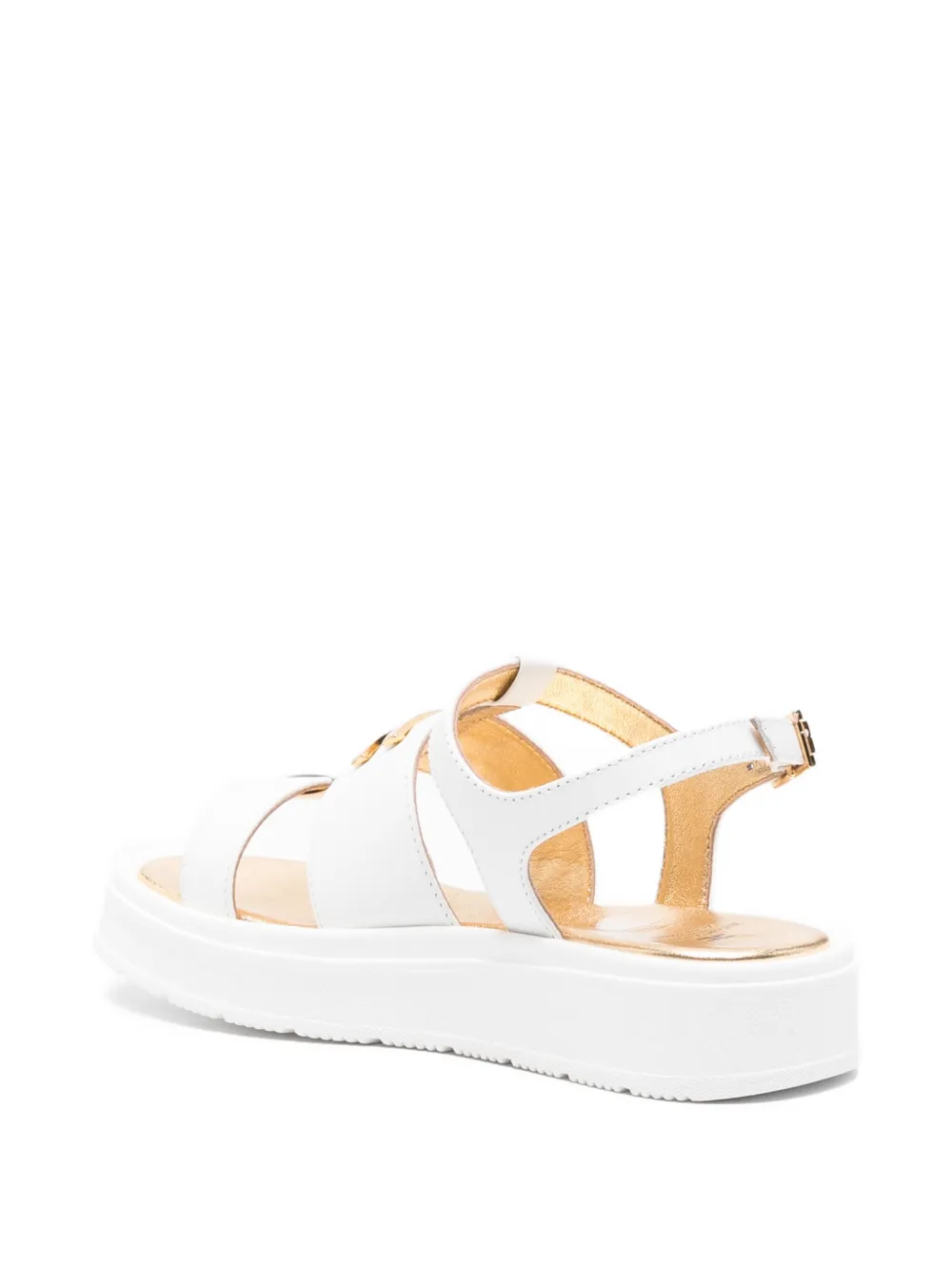 Elisabetta Franchi La Mia Bambina Sandalen met gesp Wit