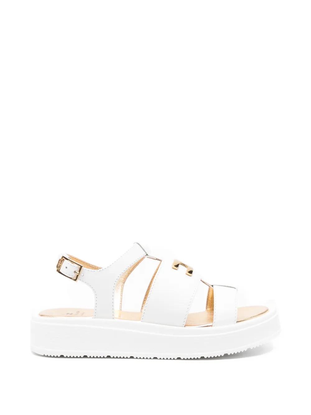 Elisabetta Franchi La Mia Bambina buckle strap sandals - Bianco
