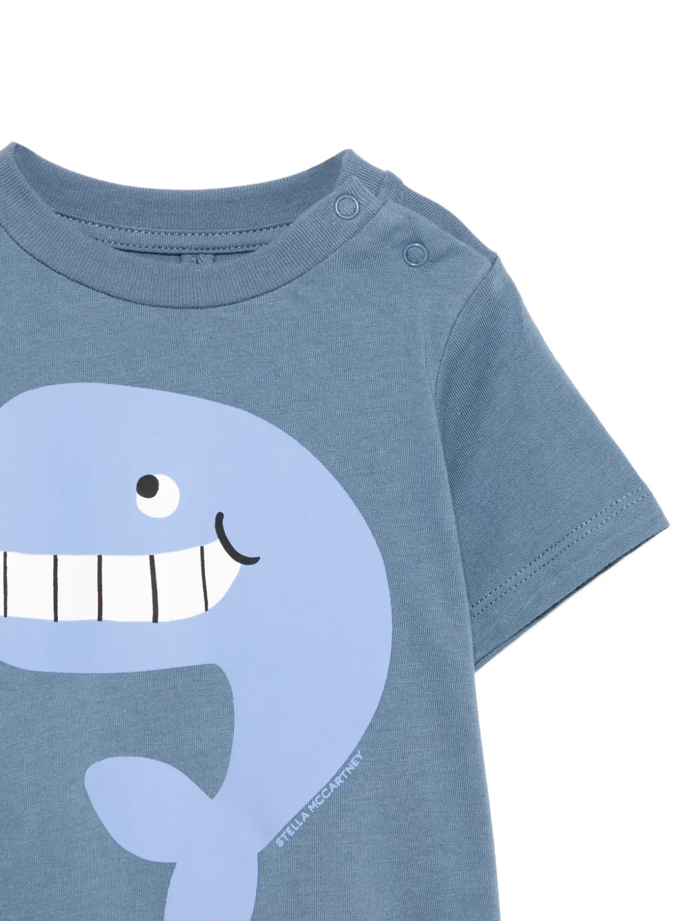 Stella McCartney Kids T-shirt met walvis-patroon Blauw