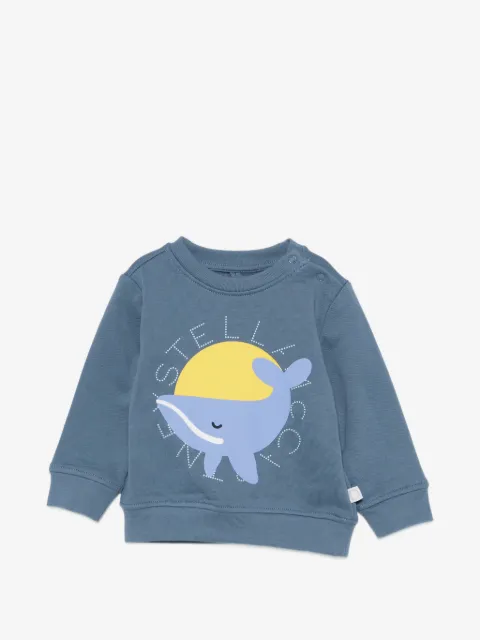 Stella McCartney Kids sudadera con estampado gráfico y cuello redondo