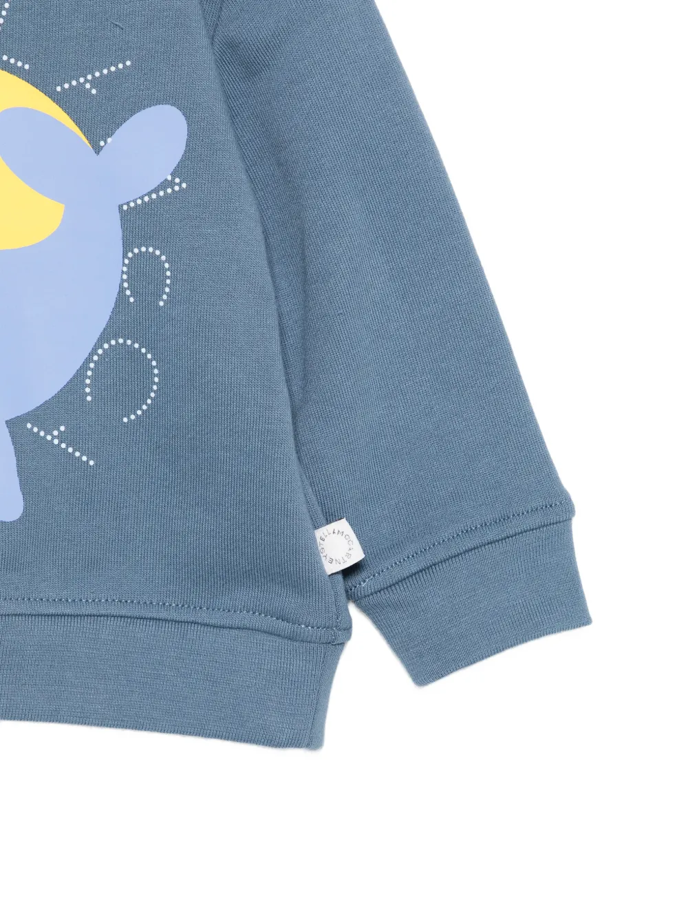 Stella McCartney Kids Sweater met print en ronde hals Blauw