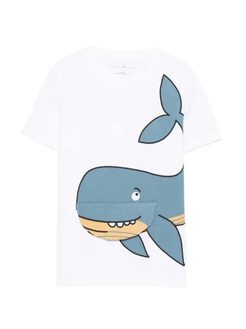 Stella McCartney Kids playera con motivo de ballena