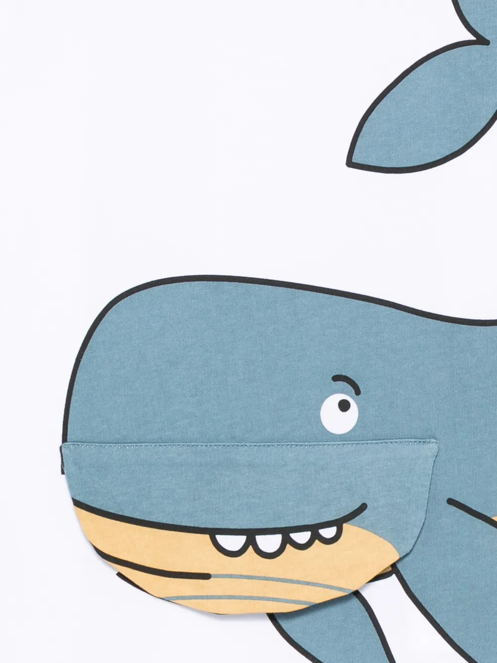 Stella McCartney Kids T-shirt met walvis-print Wit