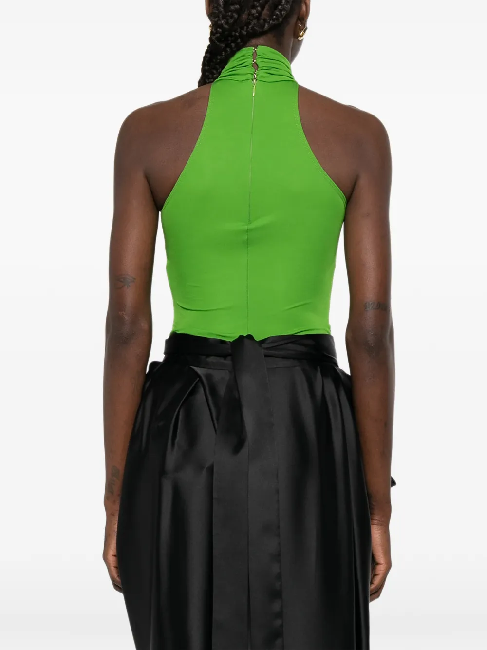 Elisabetta Franchi Body van crêpe jersey met verfraaid detail Groen