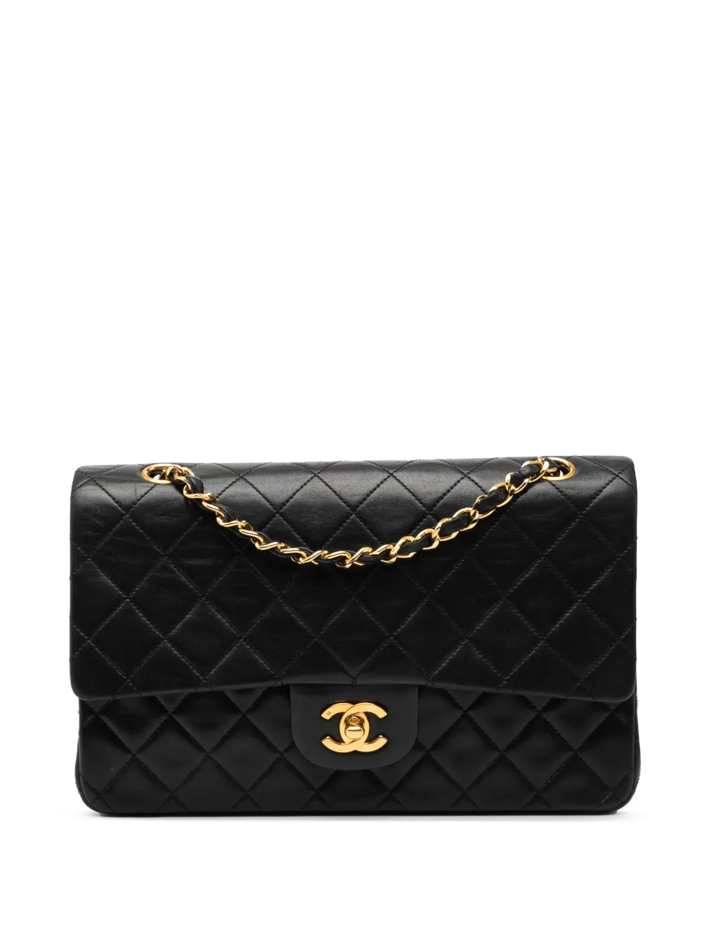 CHANEL Pre-Owned 1989-1991 Medium Classic Lambskin Double Flap shoulder bag - Nero