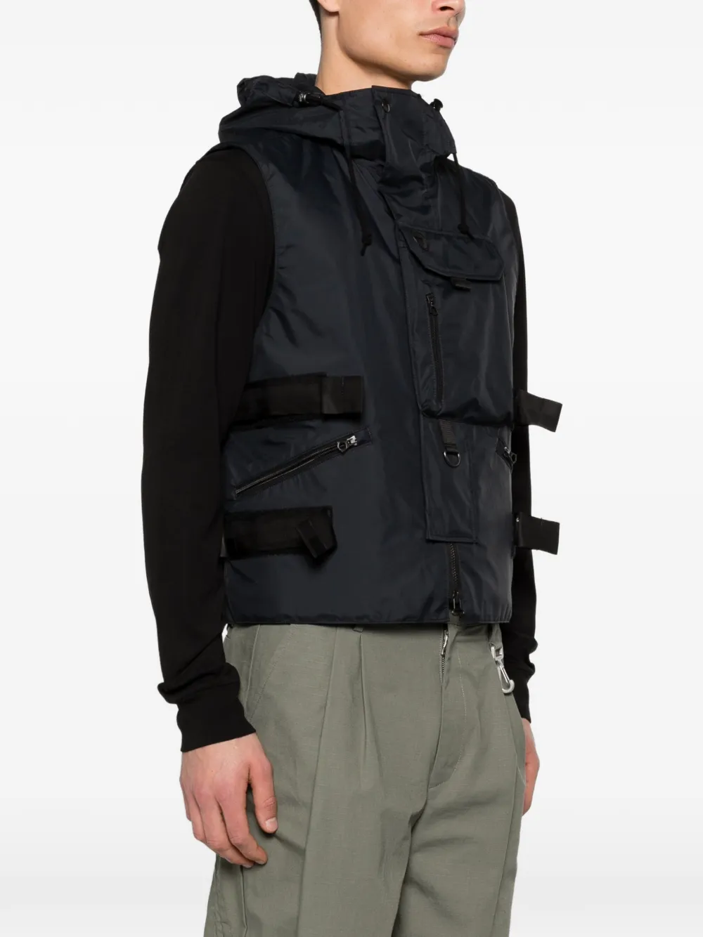 Junya Watanabe MAN Gilet met ritssluiting Blauw