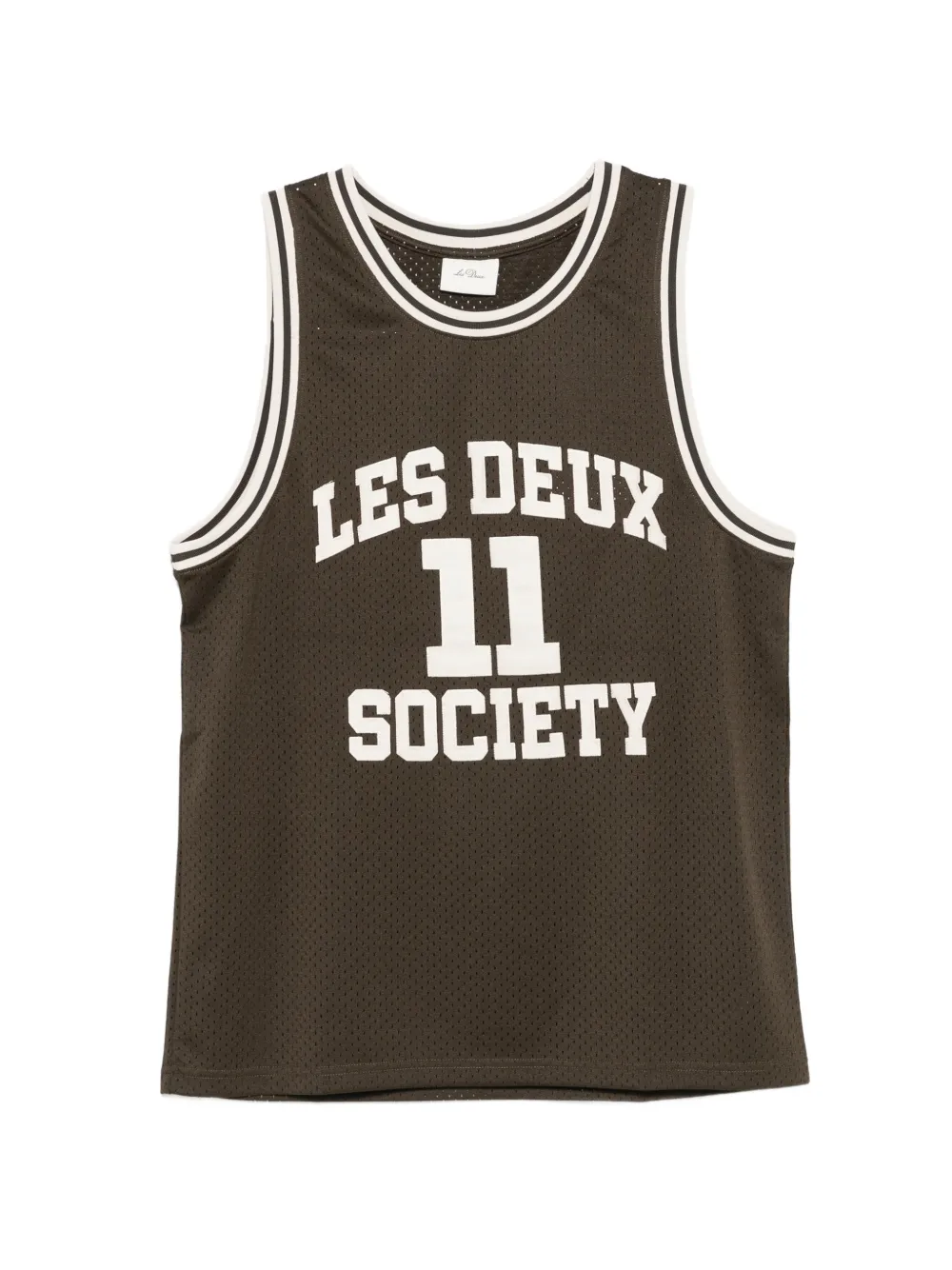 Les Deux Silas collegiate sleeveless vest - Marrone