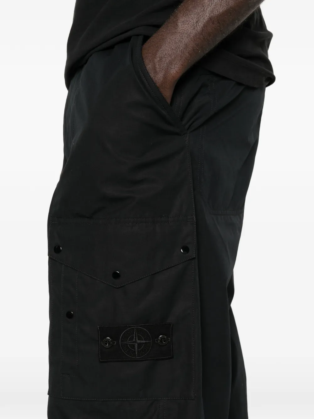 Stone Island Ghost broek met cargo zak Zwart