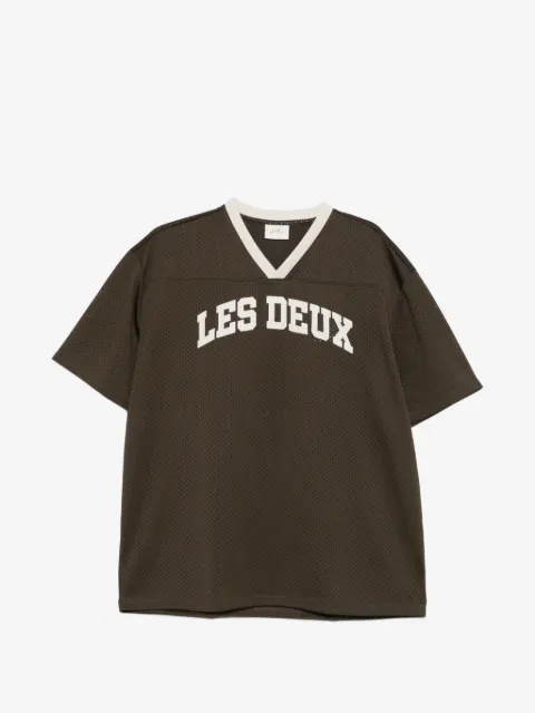 Les Deux V-neck perforated T-shirt