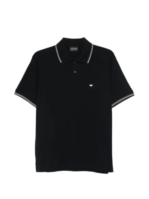 Emporio Armani polo à bords rayés