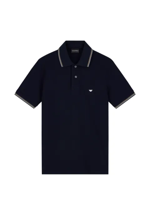 Emporio Armani stripe-trim polo shirt
