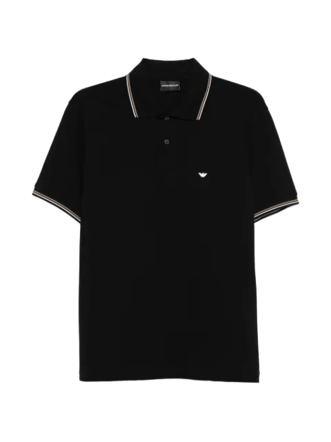 Emporio Armani logo-embroidered polo shirt