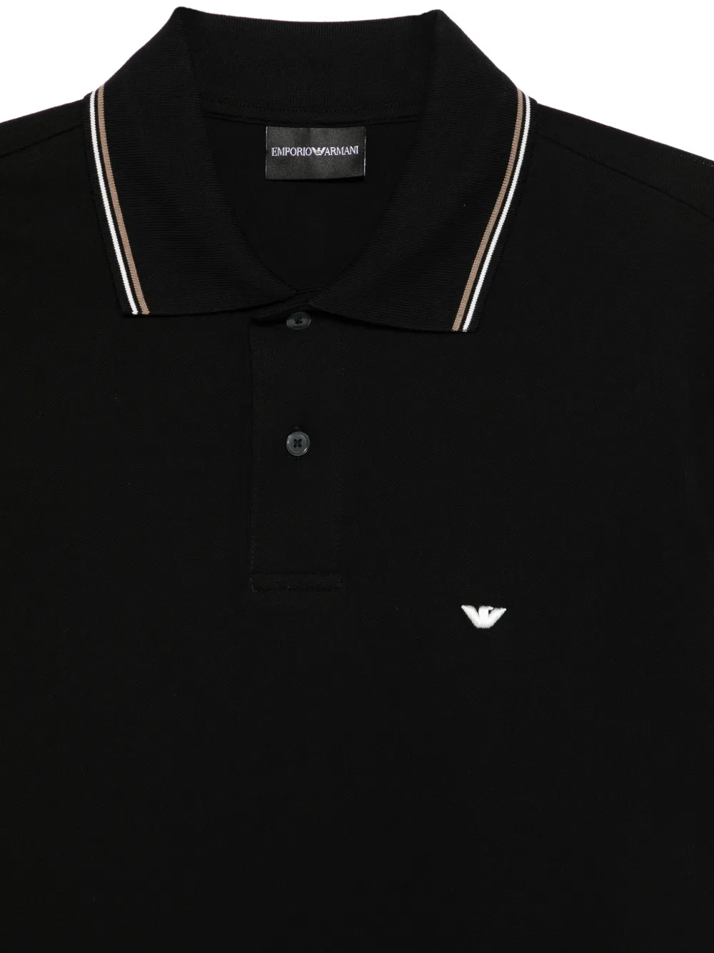 Emporio Armani Poloshirt met geborduurd logo Zwart