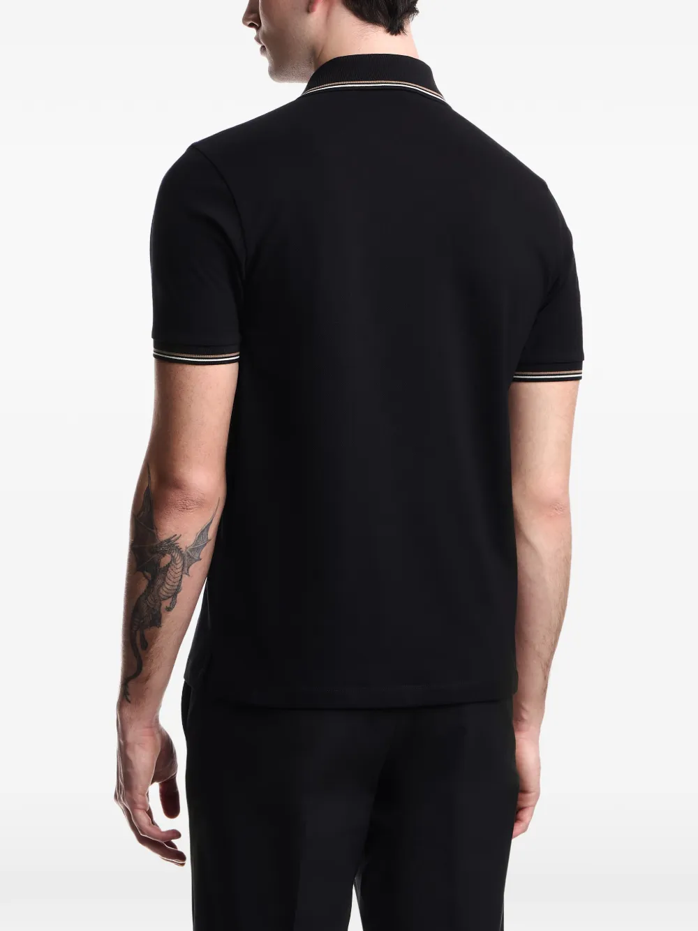 Emporio Armani Poloshirt met geborduurd logo Zwart