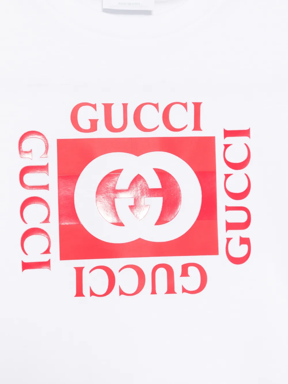 Gucci Kids G T-shirt met logo-print Wit